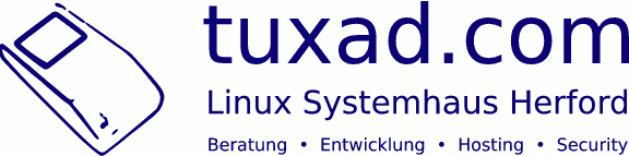 Logo tuxad.com, Linux Systemhaus Herford